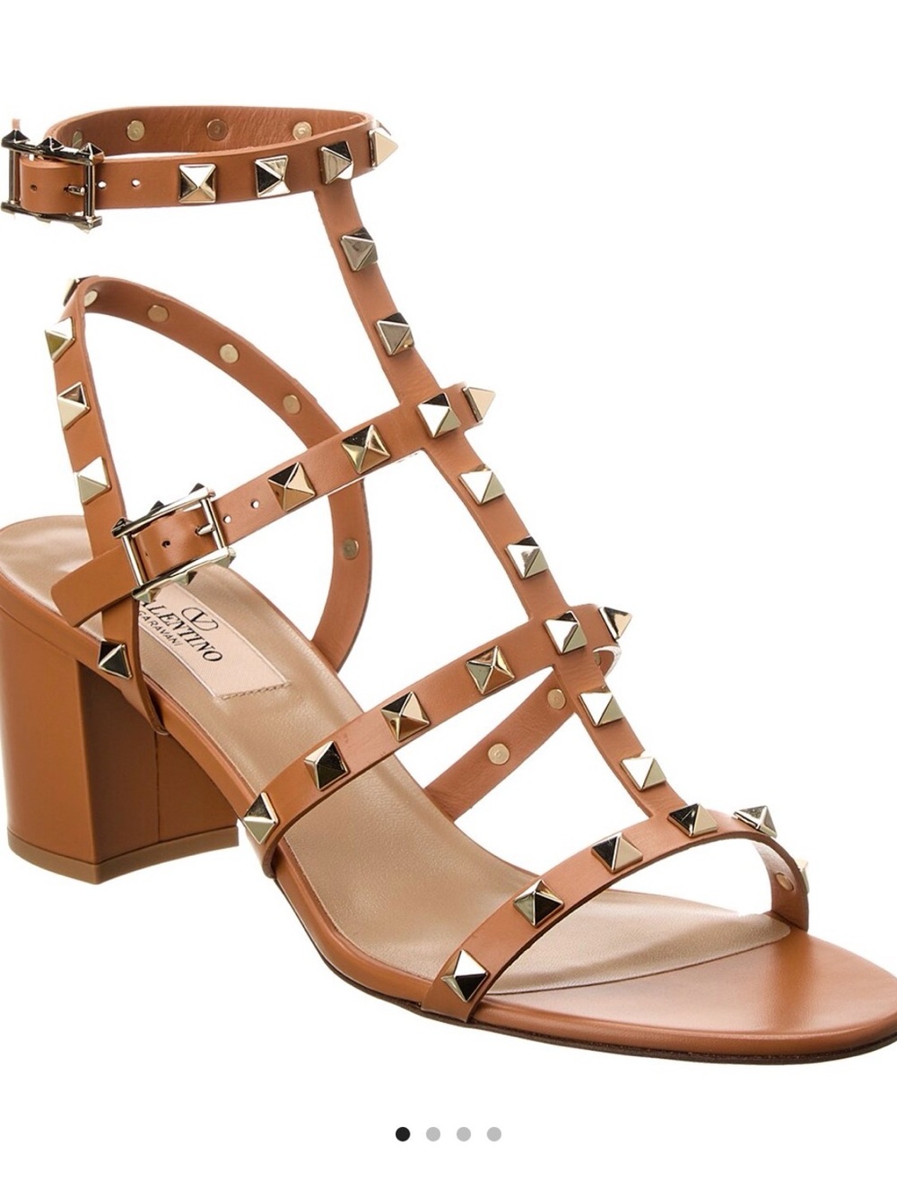 Valentino  Garavani caged Rockstud leather 60 ankle strap sandal EU 40 1/2